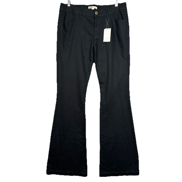 CAbi Pants - Cabi Jeans Women’s 6 Black Super Flare Pants NWT Licorice Wide Leg Cotton Blend‎
